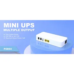 Джерело безперебійного живлення MINI UPS WGP POE04 8000mAh USB/DC:9V+12V/LAN IN/OUT (Білий) (48396) thumbnail